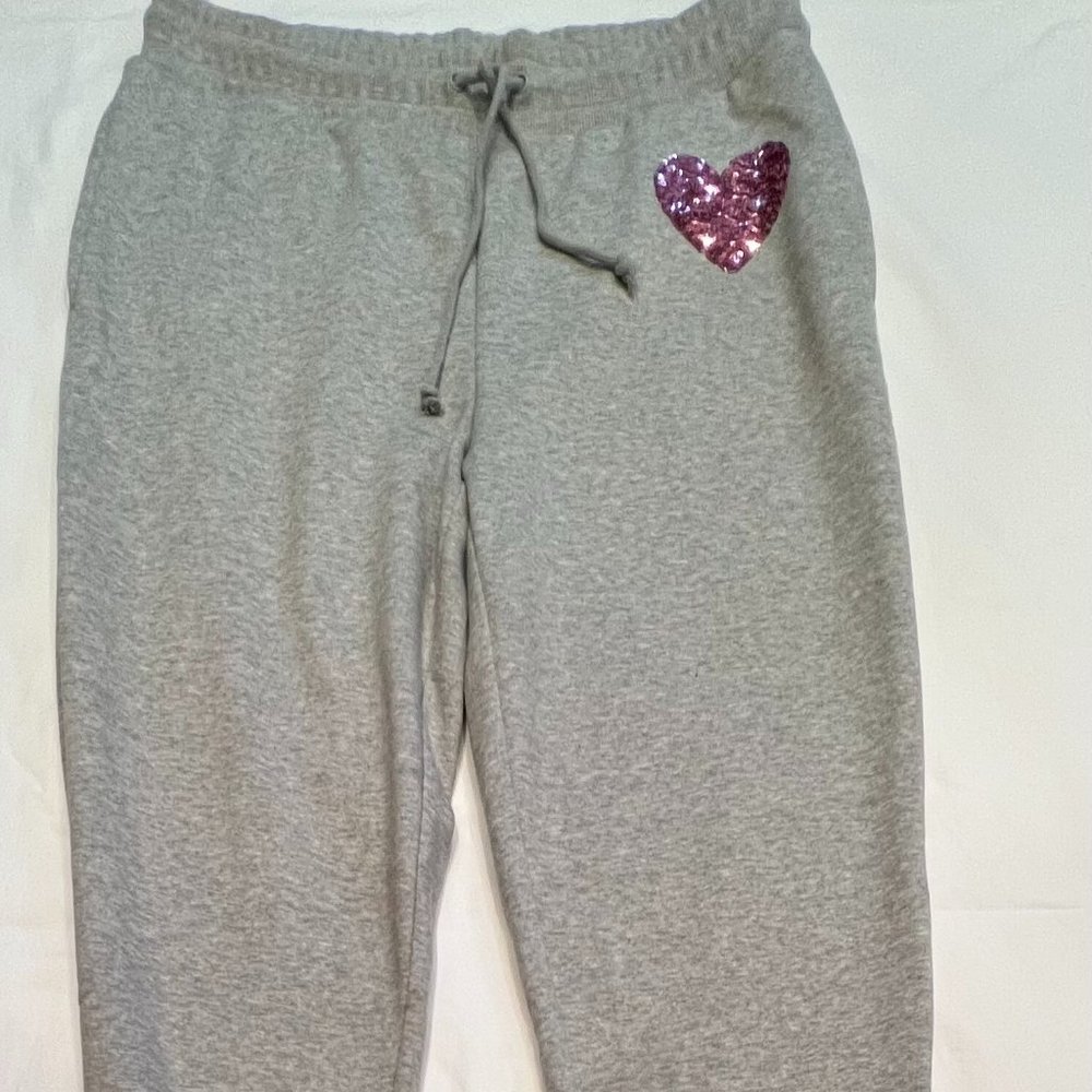 Charter Club Drawstring Heart-Patch Jogger Pants. - Picture 2 of 6